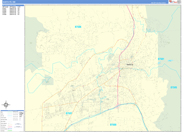 Santa Fe City Digital Map Basic Style